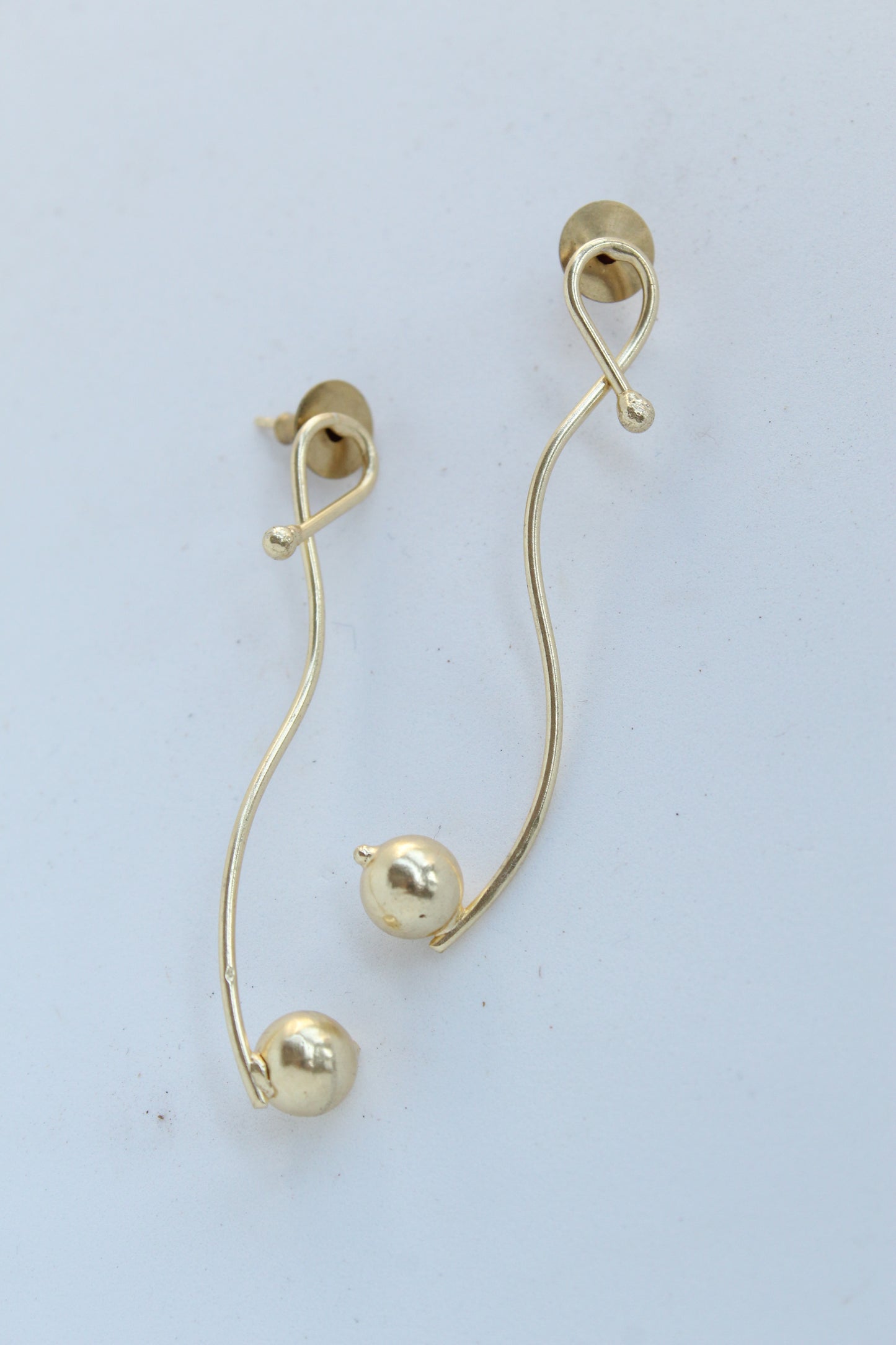 Golden long Sleek Drop Earring - The Bling Girll