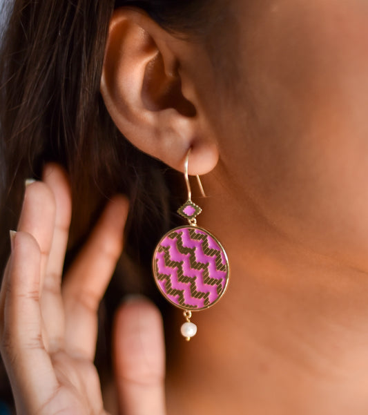 Coin Shaped Earring