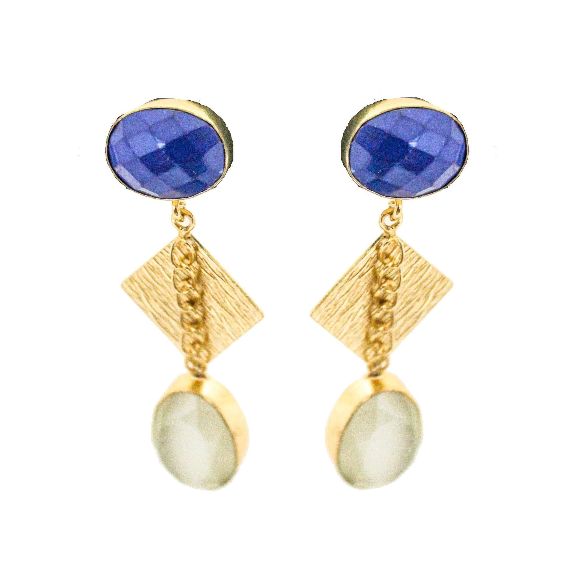 Blue Drop Earring - The Bling Girll