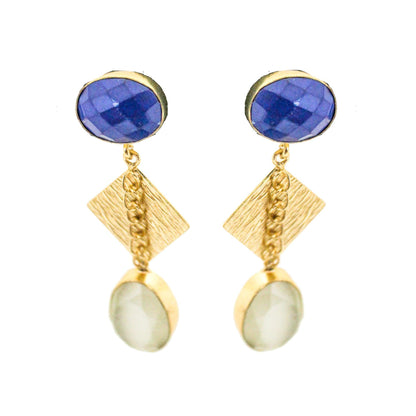 Blue Drop Earring - The Bling Girll