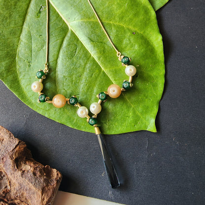 Golden Western Neckpiece With pearls
