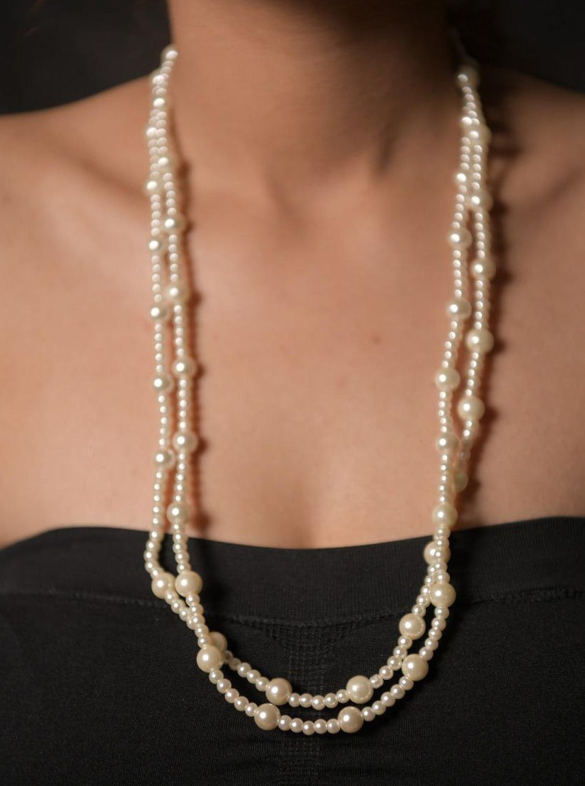 Small Pearl Beads long Neckpiece