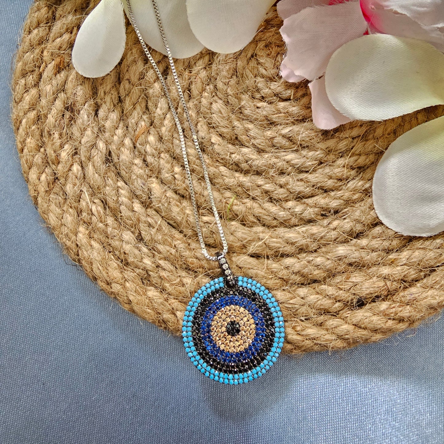 Long Chain With Evil Eye Pendant