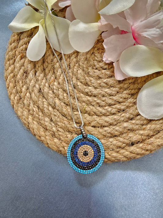 Long Chain With Evil Eye Pendant