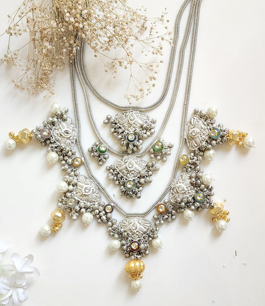 Three Layer Rani Haar Statement Neckpiece