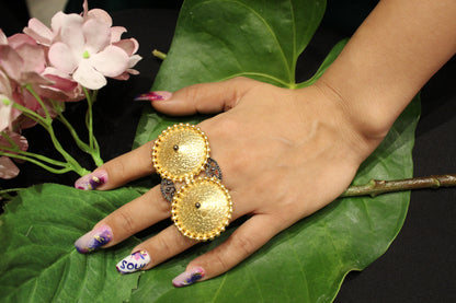 Ethnic Gold Finish Ring - The Bling Girll