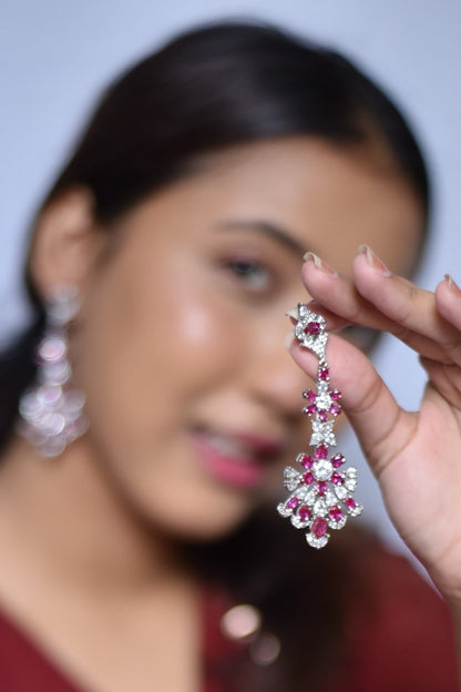 Pink Diamond Drop Earring