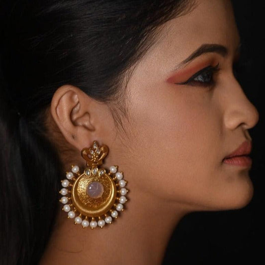 Antique Gold Polki Earring