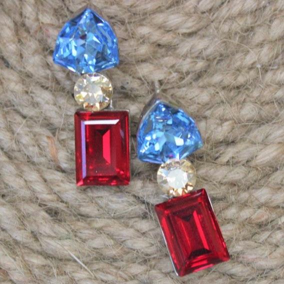 Red Swaroski Earring