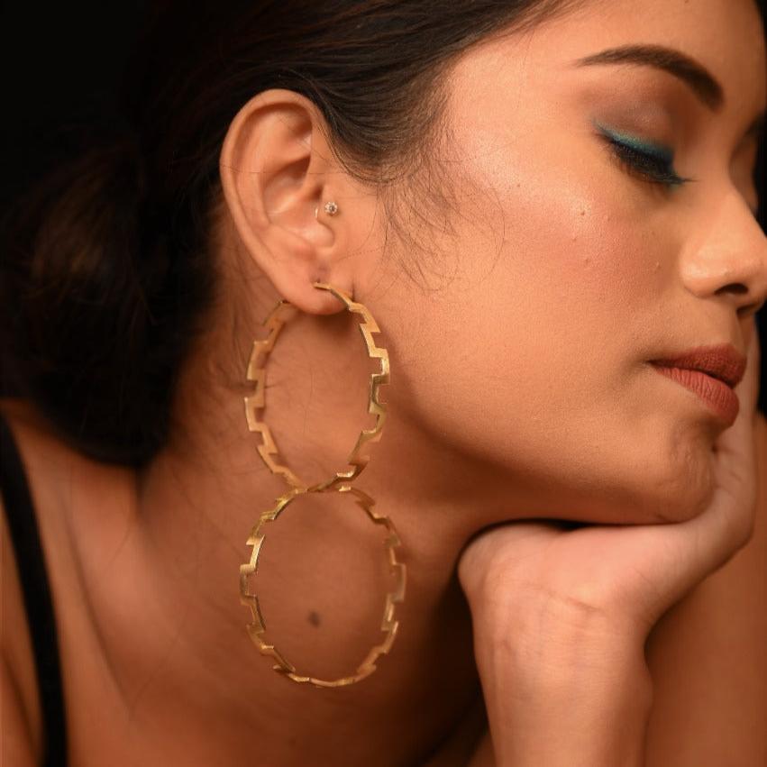 Gold Geomatrica Earring