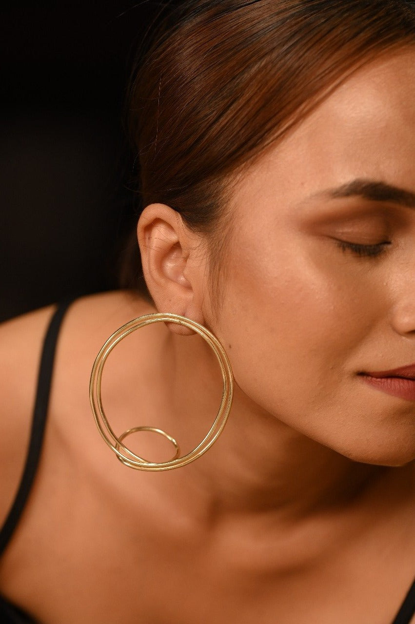 Gold Geomatrica Earring